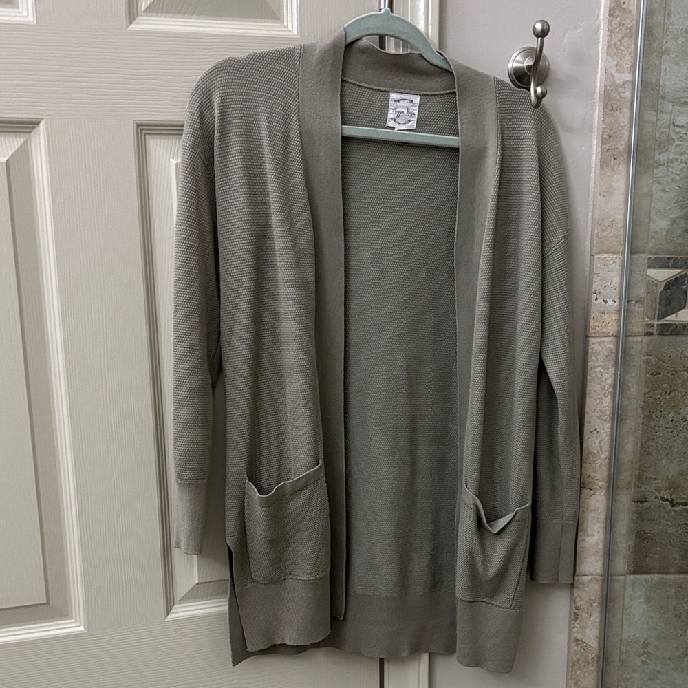 Hippie Rose Taupe Cardigan Sweater